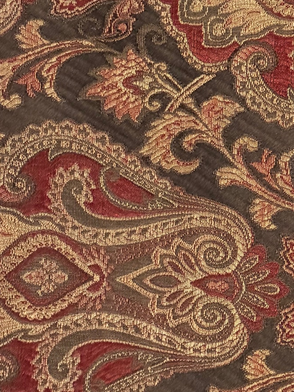 Bohemian Paisley Printed Upholstery Fabric
